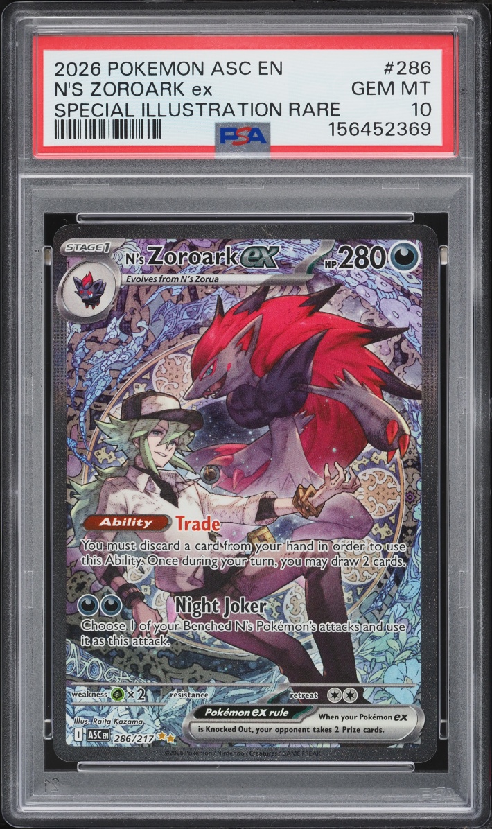 2026 Pokemon Mega Evolution Ascended Heroes SIR N's Zoroark Ex #286 PSA 10 GEM MINT