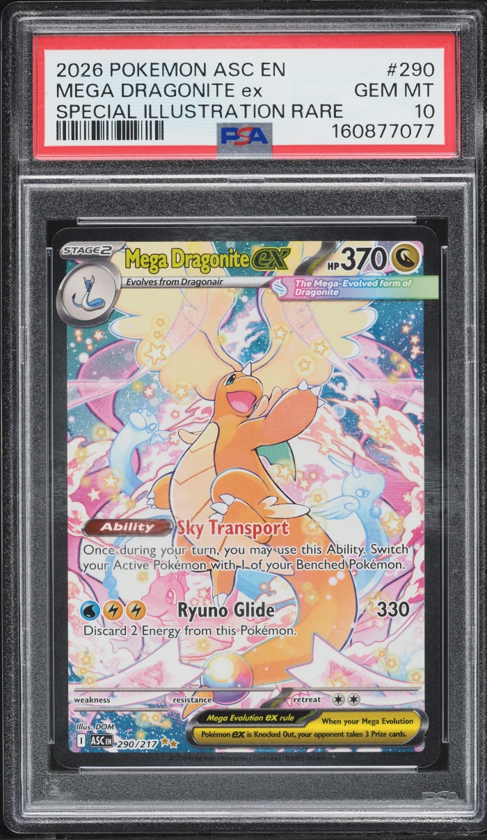 2026 Pokemon Mega Evolution Ascended Heroes SIR Mega Dragonite ex #290 PSA 10 GEM MINT