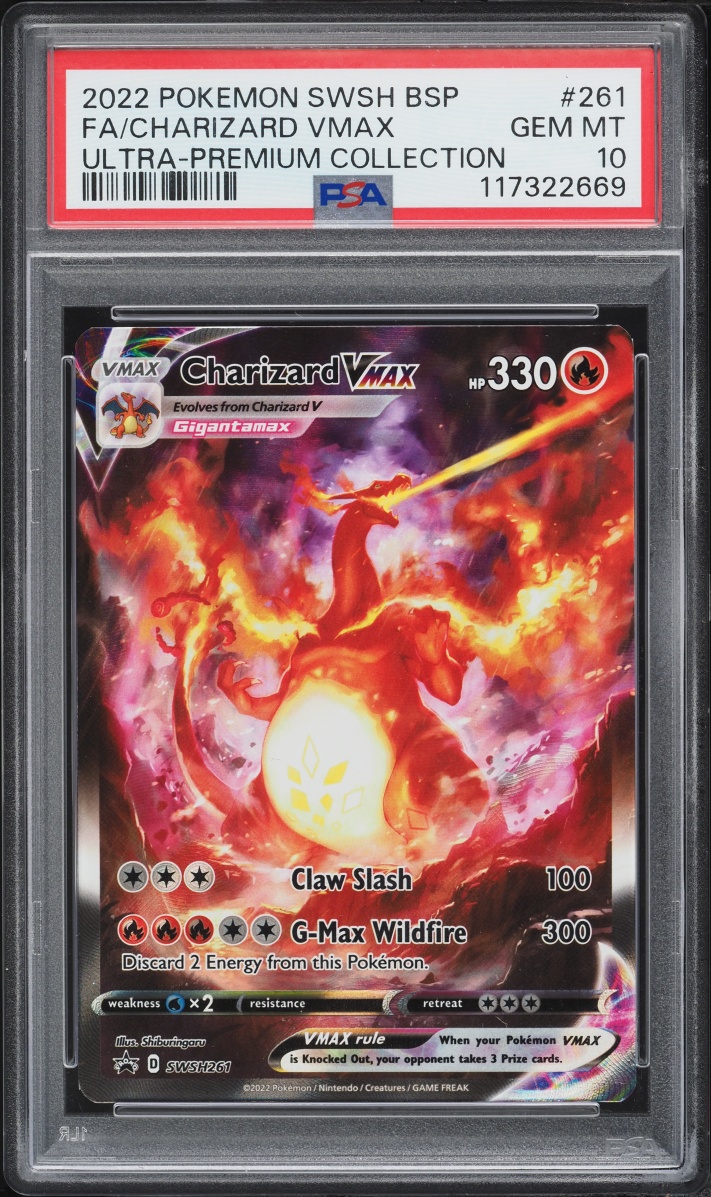 2022 Pokemon Sword & Shield Promo Ultra Premium Alt Art Charizard VMAX #SWSH261 PSA 10 GEM MINT
