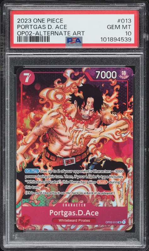 2025 One Piece Japanese Promo Portgas D. Ace #P-103 CGC 10
