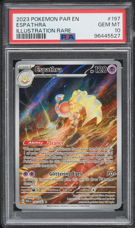 2023 Pokemon Scarlet & Violet Paradox Rift IR Espathra #197 PSA 10 GEM MINT