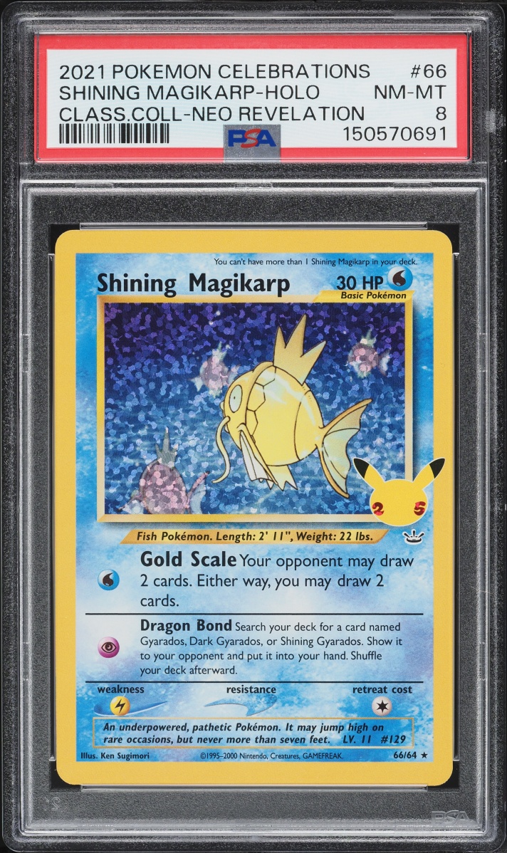 pokemon card shining magikarp Credit Card Skin the official authentication and grading ensure this card remains a verified mainstay of your growing collection. Pokemon Celebrations: Classic Collection Shining