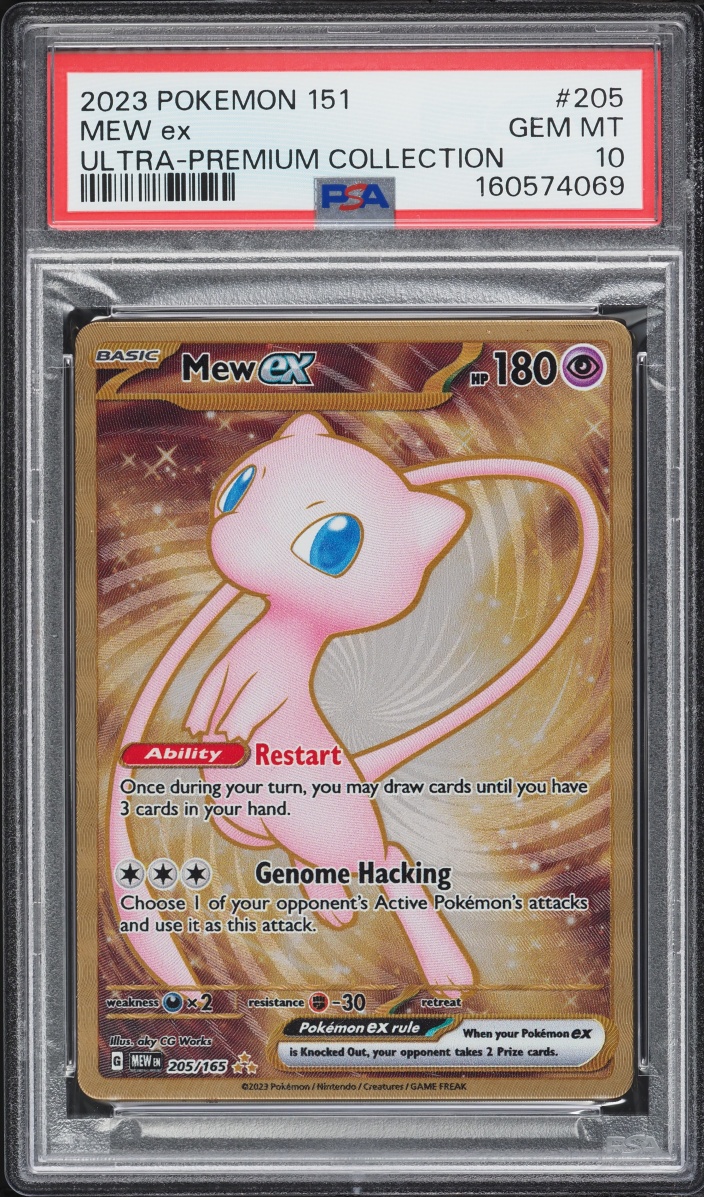 2023 Pokemon Scarlet & Violet 151 Ultra Premium Metal Gold Rare Mew ex #205 PSA 10 GEM MINT