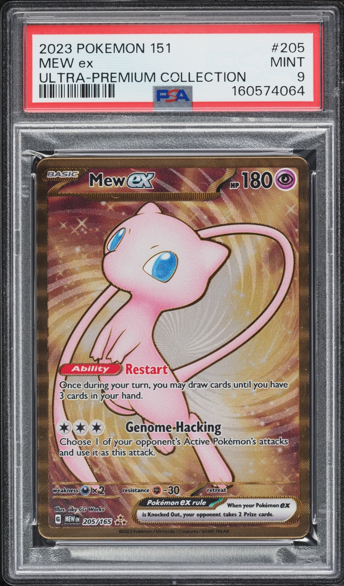 2023 Pokemon Scarlet & Violet 151 Ultra Premium Metal Gold Rare Mew ex #205 PSA 9 MINT