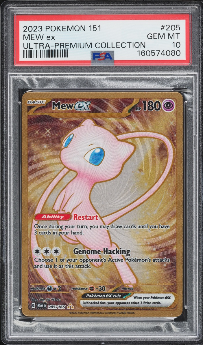 2023 Pokemon Scarlet & Violet 151 Ultra Premium Metal Gold Rare Mew ex #205 PSA 10 GEM MINT