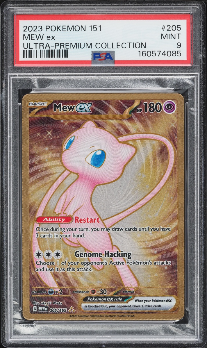 2023 Pokemon Scarlet & Violet 151 Ultra Premium Metal Gold Rare Mew ex #205 PSA 9 MINT