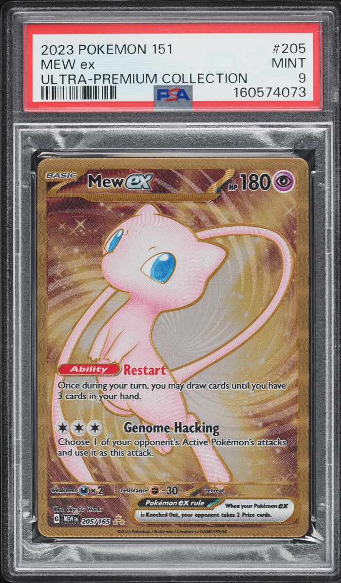 2023 Pokemon Scarlet & Violet 151 Ultra Premium Metal Gold Rare Mew ex #205 PSA 9 MINT