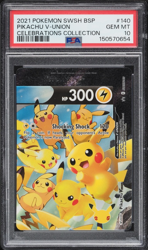 2021 Pokemon Sword & Shield Promo Celebrations Pikachu V-UNION