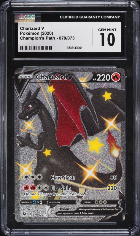 2020 Pokemon Sword & Shield Champion's Path Full Art Charizard V #79 CGC 10 GEM MINT