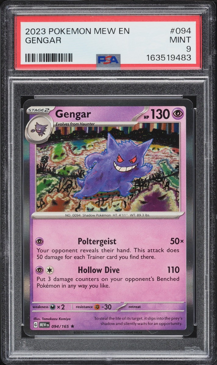 2023 Pokemon Scarlet & Violet 151 Holo Gengar #94 PSA 9 MINT