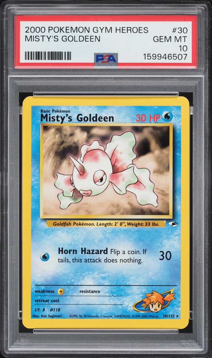 2000 Pokemon Gym Heroes Misty's Goldeen #30 PSA 10 GEM MINT