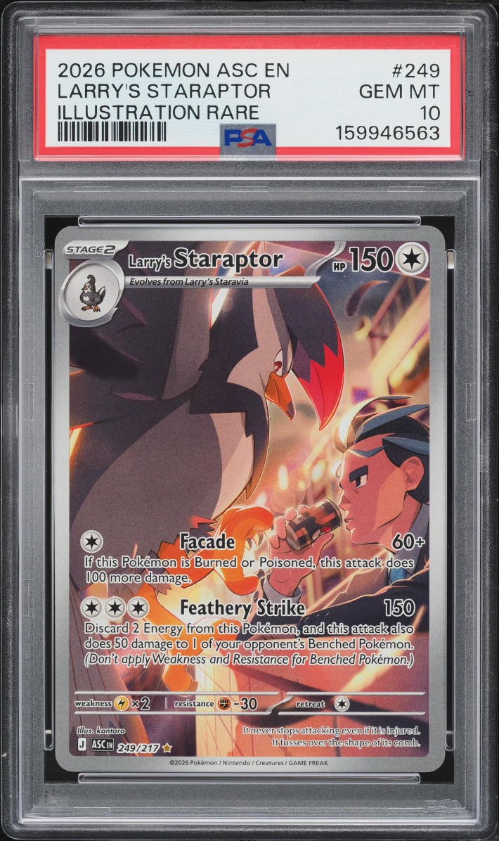 2026 Pokemon Mega Evolution Ascended Heroes IR Larry's Staraptor #249 PSA 10 GEM MINT
