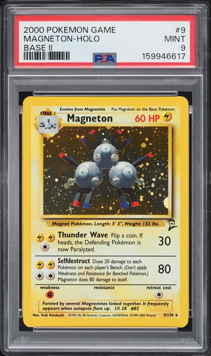2000 Pokemon Base Set 2 Holo Magneton #9 PSA 9 MINT