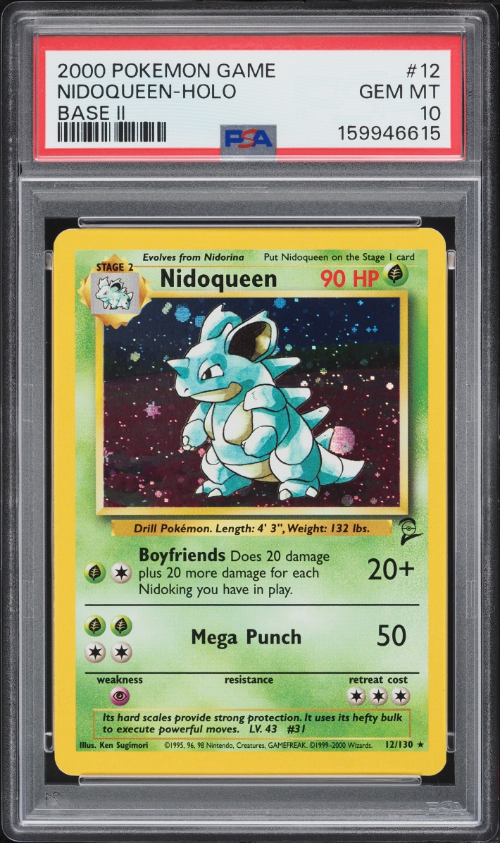 2000 Pokemon Base Set 2 Holo Nidoqueen #12 PSA 10 GEM MINT