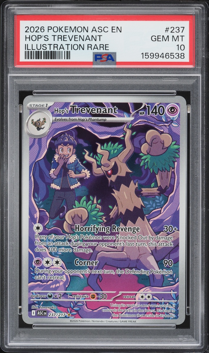 2026 Pokemon Mega Evolution Ascended Heroes IR Hop's Trevenant #237 PSA 10 GEM MINT
