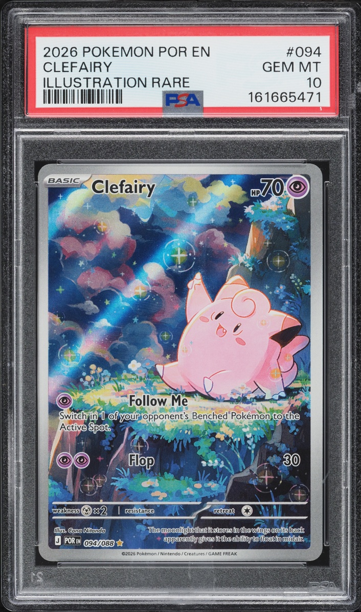 2026 Pokemon Mega Evolution Perfect Order IR Clefairy #094 PSA 10 GEM MINT