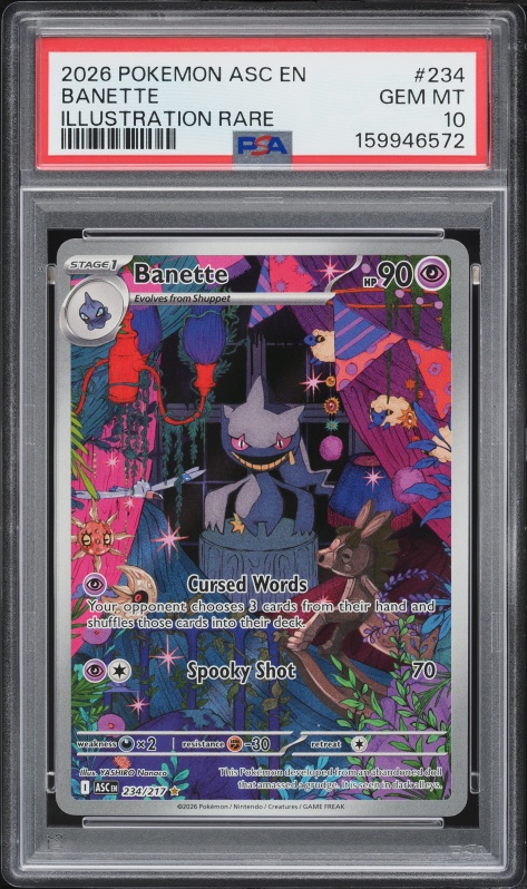 2026 Pokemon Mega Evolution Ascended Heroes IR Banette #234 PSA 10 GEM MINT