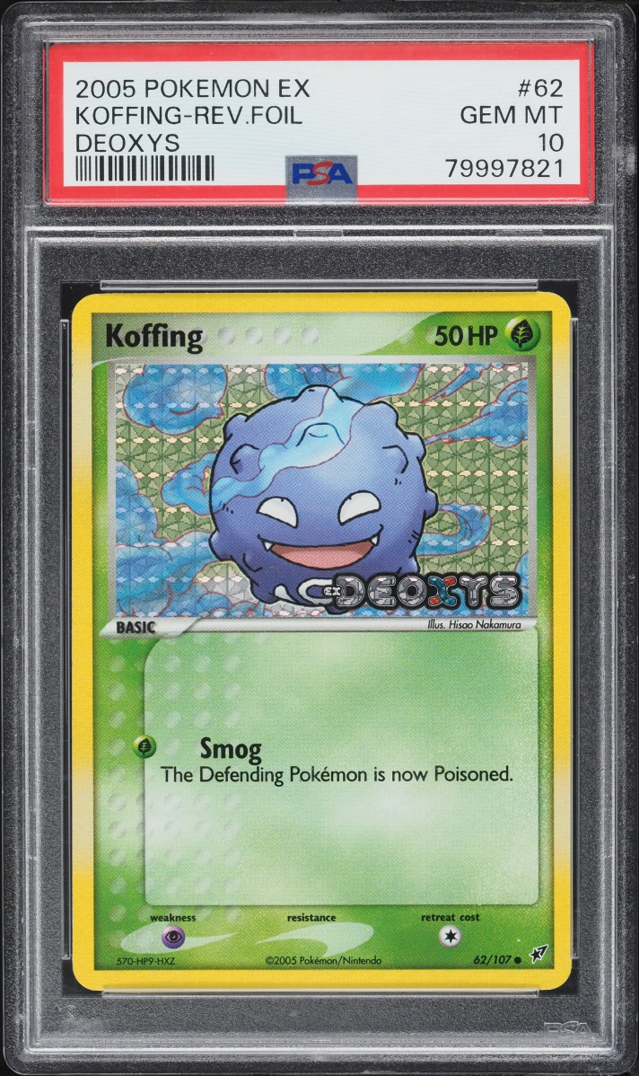 2005 Pokemon EX Deoxys Reverse Holo Koffing #62 PSA 10 GEM MINT
