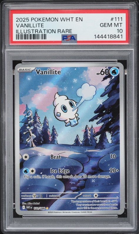 2025 Pokemon White Flare IR Vanillite #111 PSA 10 GEM MINT