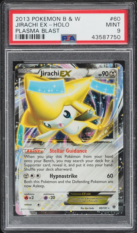 2013 Pokemon Black & White Plasma Blast Holo Jirachi EX #60 PSA 9 MINT