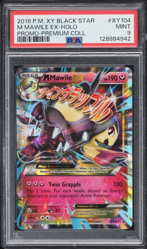 2016 Pokemon Xy Black Star Promo Premium Coll. M Mawile Ex #XY104 PSA 9 MINT