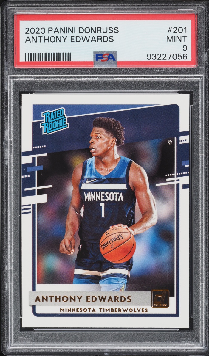 2020 Donruss Anthony Edwards ROOKIE #201 PSA 9 MINT