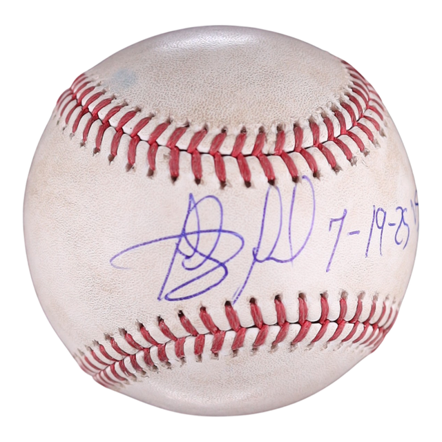 Steven Kwan Signed Autographed Game Used Baseball w/ Inscription