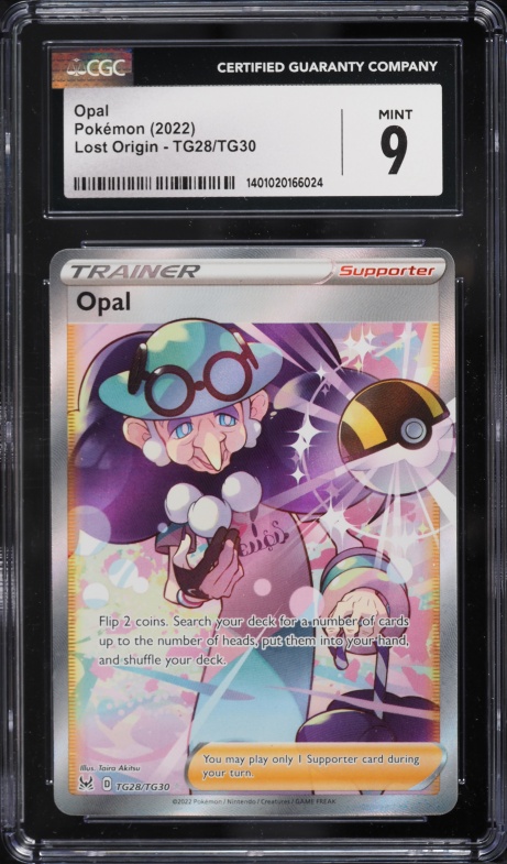 2022 Pokemon Sword & Shield Lost Origin Full Art Opal #TG28 CGC 9 MINT