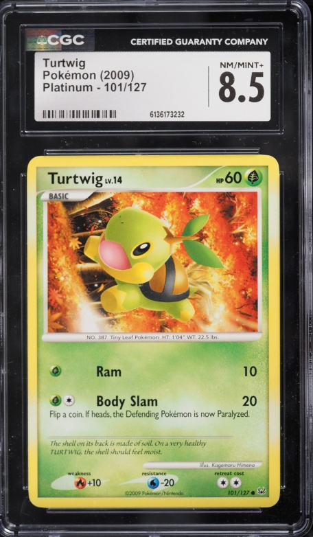 2009 Pokemon Platinum Turtwig #101 CGC 8.5 NM-MT+