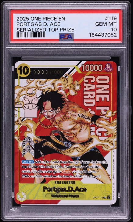 2025 One Piece Japanese Promo Portgas D. Ace #P-103 CGC 10