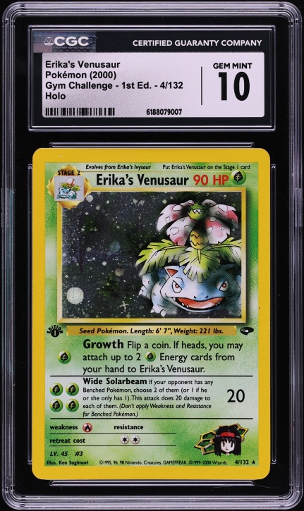 2000 Pokemon Gym Challenge 1st Edition Holo Erika's Venusaur #4