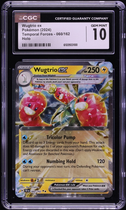 2024 Pokemon Scarlet & Violet Temporal Forces Holo Wugtrio ex #60 CGC 10 GEM MINT