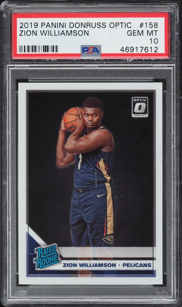 2019 Donruss Optic Zion Williamson ROOKIE #158 PSA 10 GEM MINT