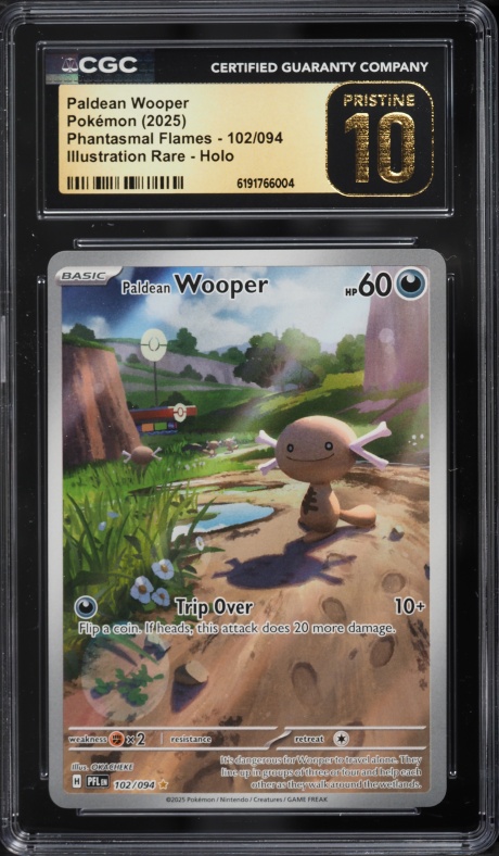 2025 Pokemon Mega Evolution Phantasmal Flames IR Paldean Wooper #102 CGC 10 PRISTINE