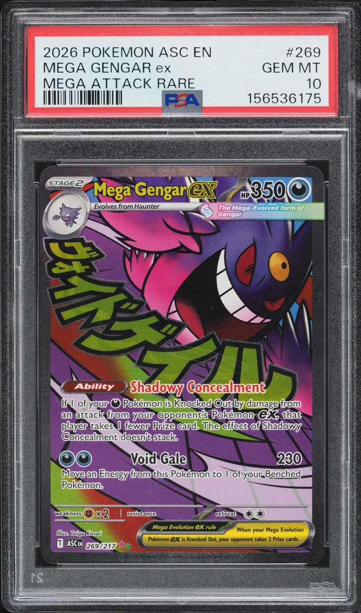 2026 Pokemon Mega Evolution Ascended Heroes MA Mega Gengar Ex #269 PSA 10 GEM MINT
