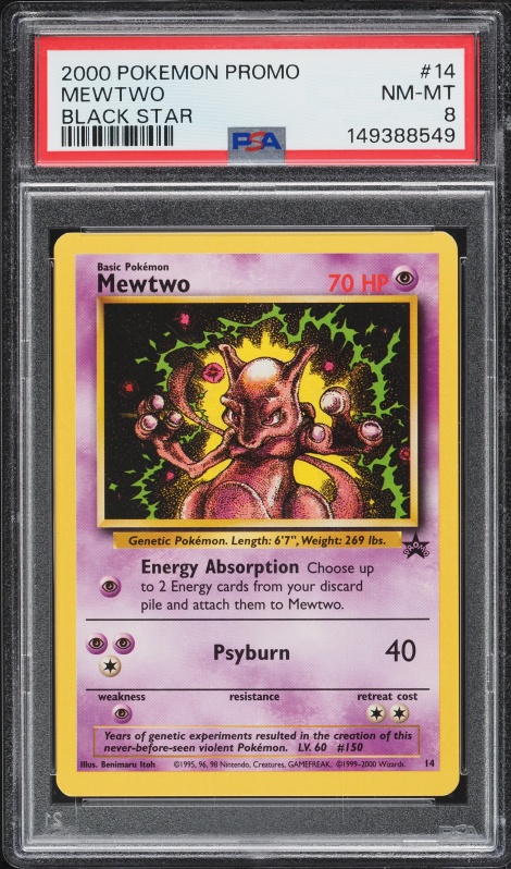 2000 Pokemon Black Star Promo JR Stamp Rally Mewtwo #12 CGC 10 GEM