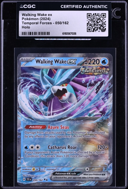 2024 Pokemon Scarlet & Violet Temporal Forces Holo Walking Wake Ex #50 CGC AUTH