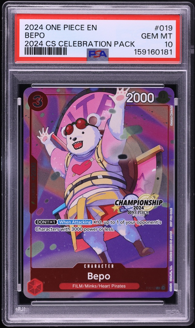 2024 One Piece Championship '24 Celebration Pack Bepo #P-019 PSA 10 GEM MINT