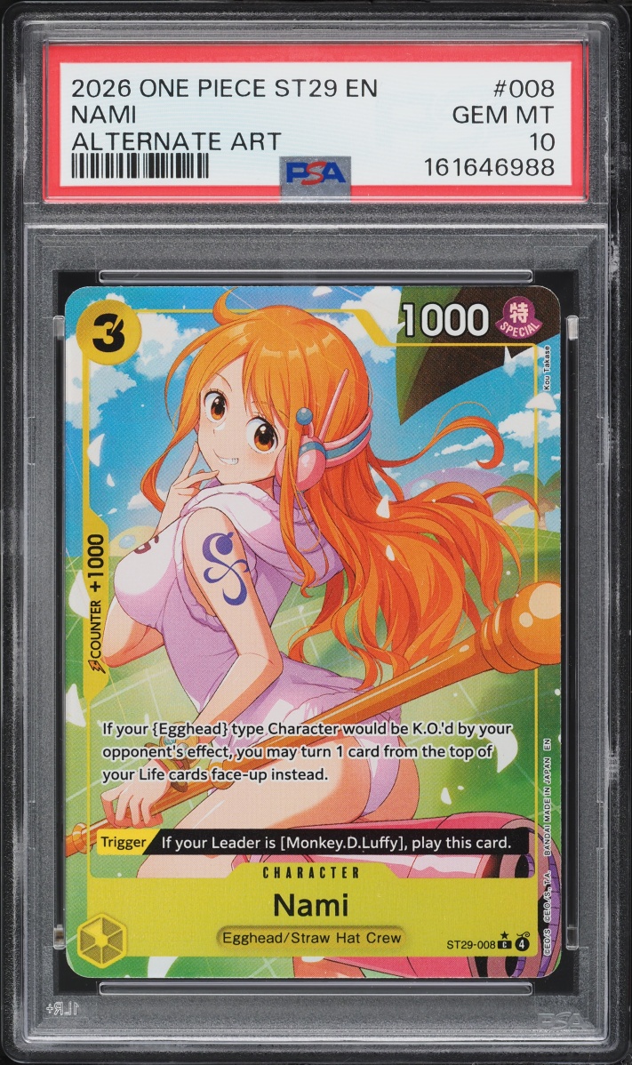 2026 One Piece Starter Deck Egghead Alt Art Nami #ST29-008 PSA 10 GEM MINT
