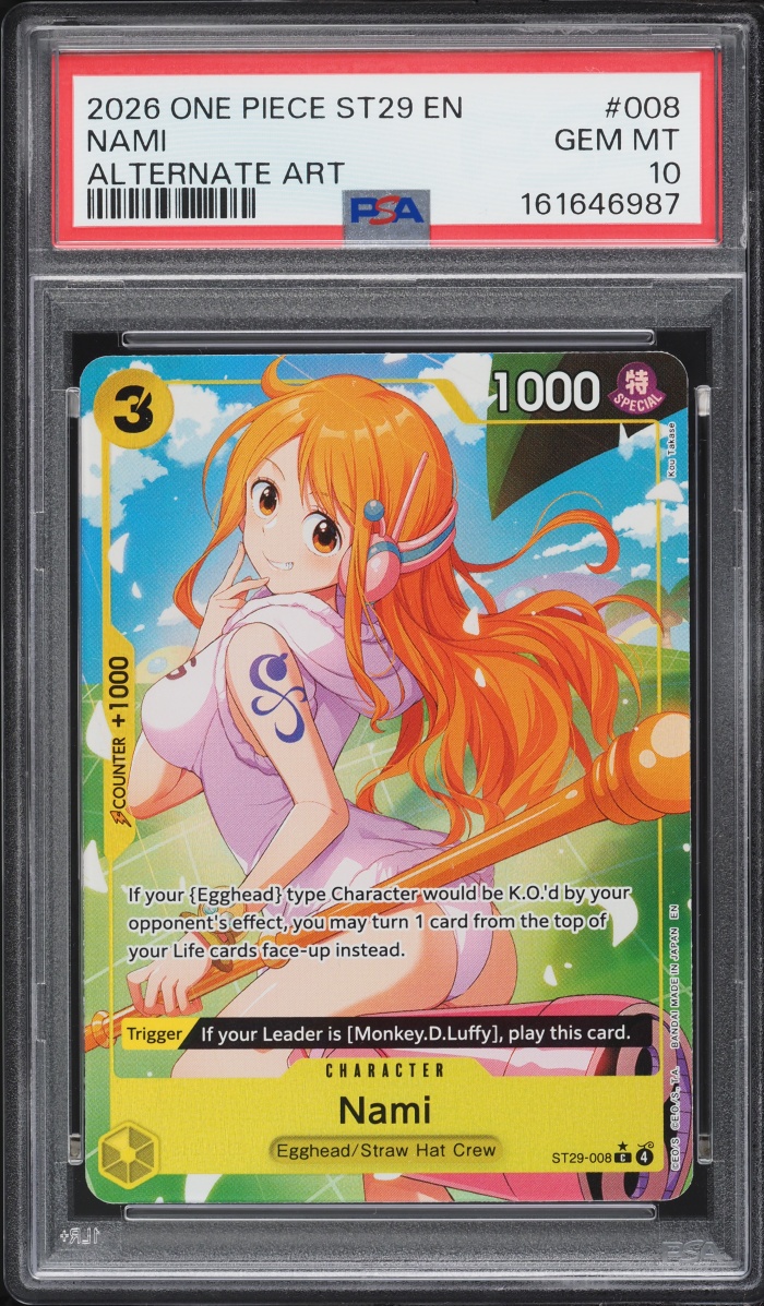 2026 One Piece Starter Deck Egghead Alt Art Nami #ST29-008 PSA 10 GEM MINT
