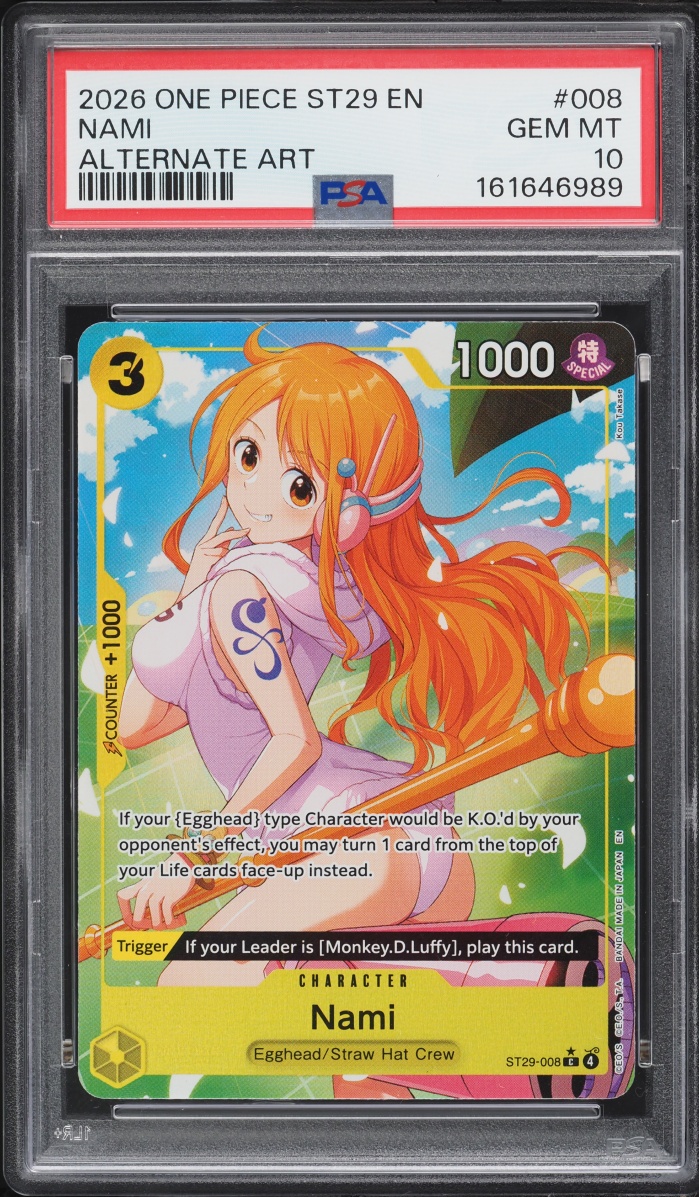 2026 One Piece Starter Deck Egghead Alt Art Nami #ST29-008 PSA 10 GEM MINT