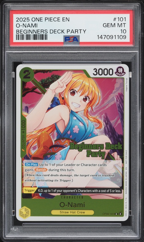 2025 One Piece Japanese 3rd Anniversary Set Nami #OP11-054 CGC 10