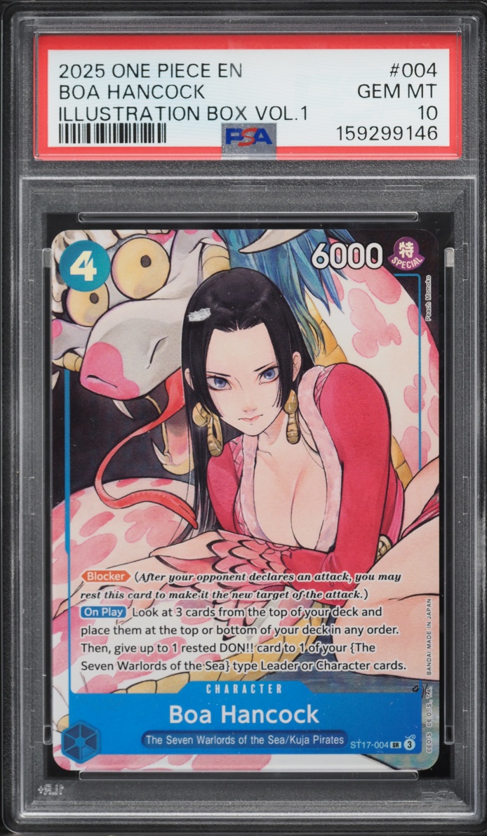 2025 One Piece Promo Illustration Box Volume 1 SR Boa Hancock #ST17-004 PSA 10 GEM MINT