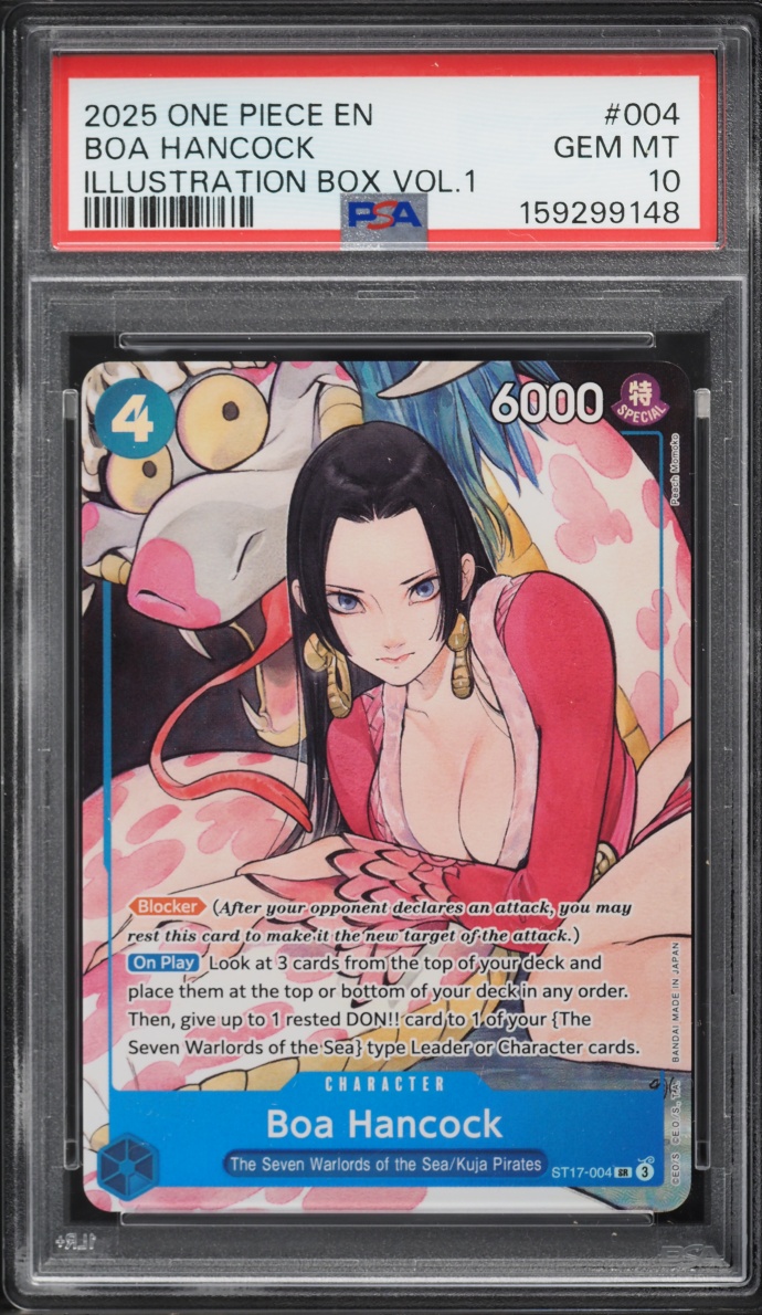 2025 One Piece Promo Illustration Box Volume 1 SR Boa Hancock #ST17-004 PSA 10 GEM MINT