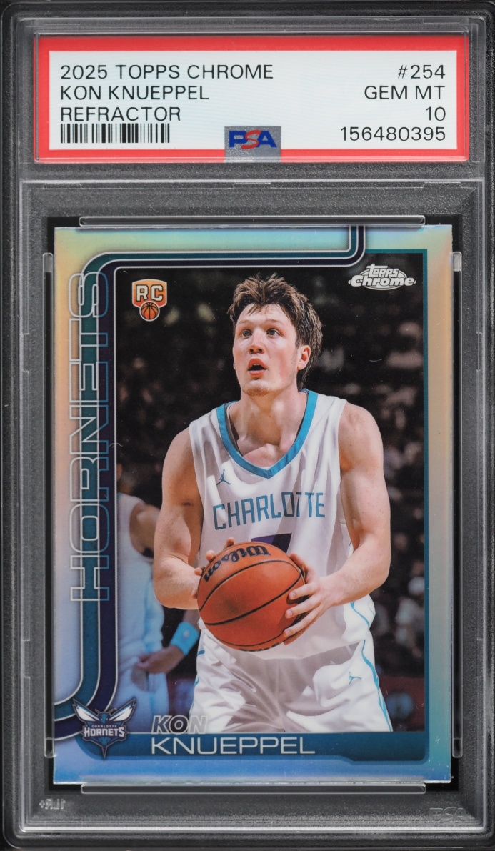 2025 Topps Chrome Refractor Kon Knueppel ROOKIE #254 PSA 10 GEM MINT