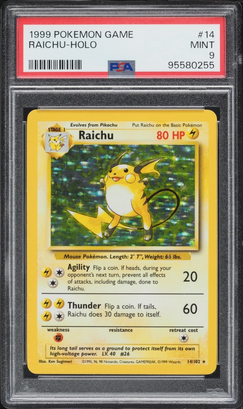 2016 Pokemon Japanese CP6 20th Anniversary 1st Ed Holo Raichu #34