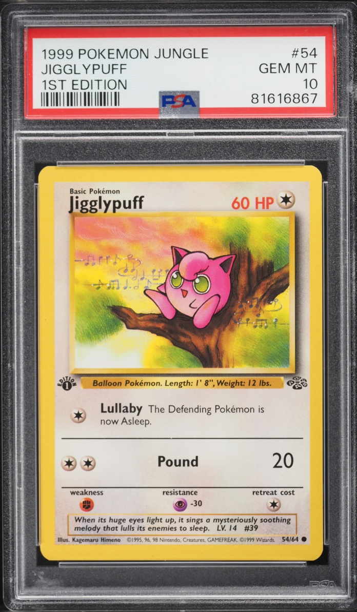 1999 Pokemon Jungle 1st Edition Jigglypuff #54 PSA 10 GEM MINT