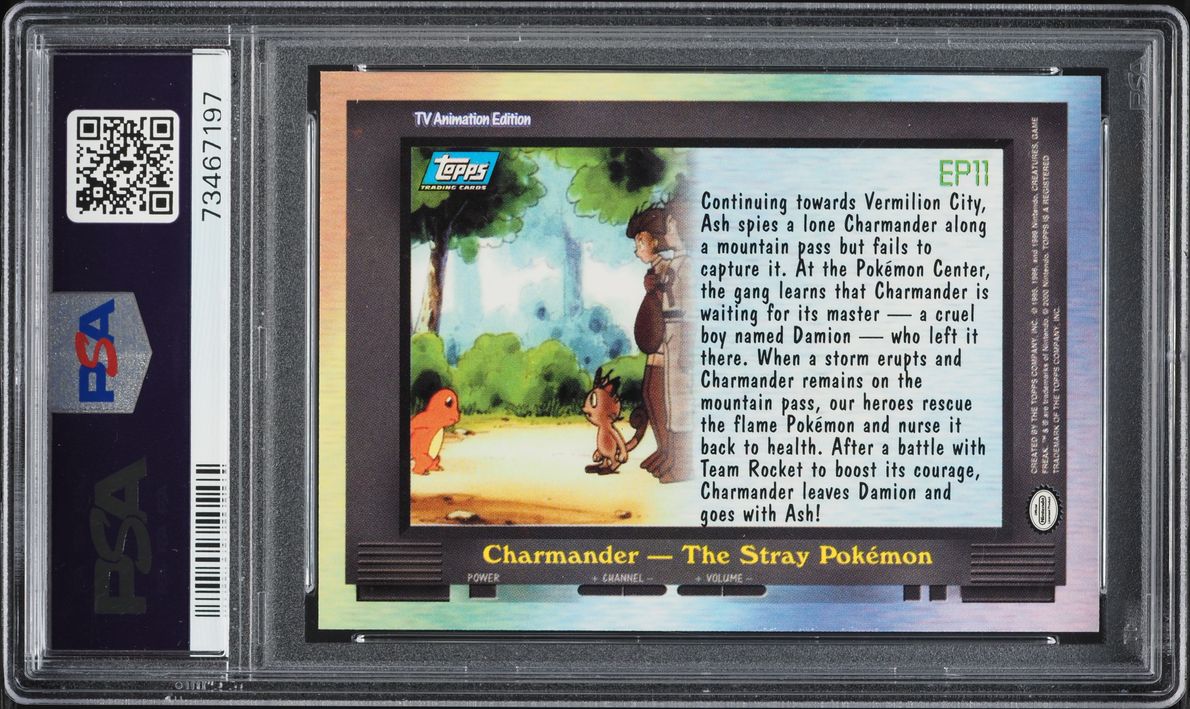 2000 Topps Pokemon TV Animation Series 2 Charmander #EP11 PSA 10 GEM MINT