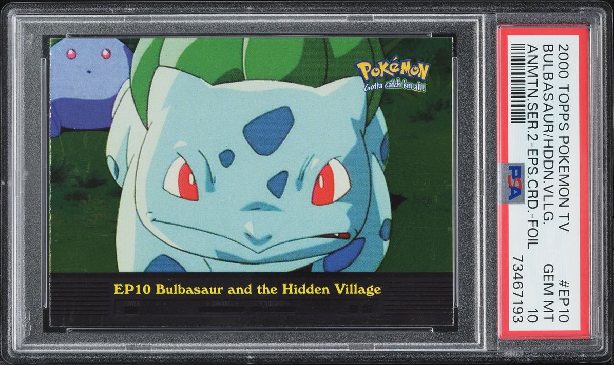 2000 Topps Pokemon Tv Animation Series 2 Episode Cards Foil Bulbasaur Hidden Village PSA 10 GEM
