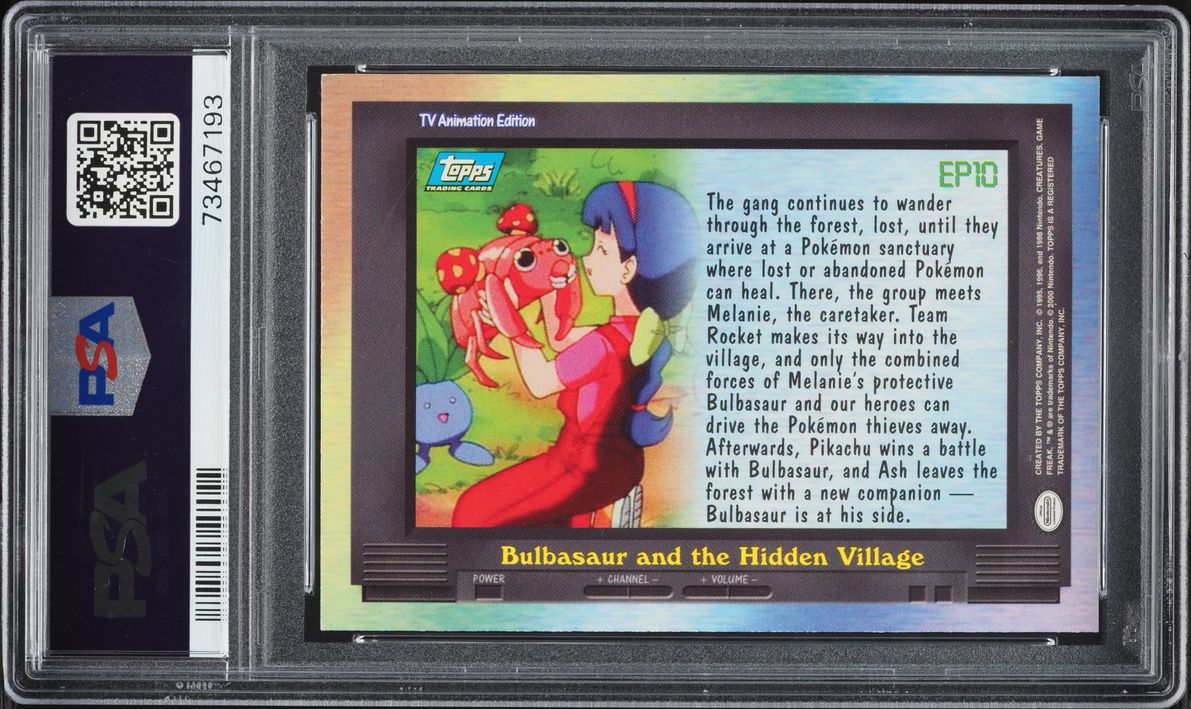 2000 Topps Pokemon Tv Animation Series 2 Episode Cards Foil Bulbasaur Hidden Village PSA 10 GEM